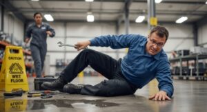 slipped and fell at work